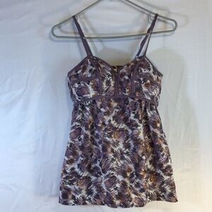Xhilaration Boho Y2K Babydoll Cami Top Medium Abstract Print • Fairycore Indie